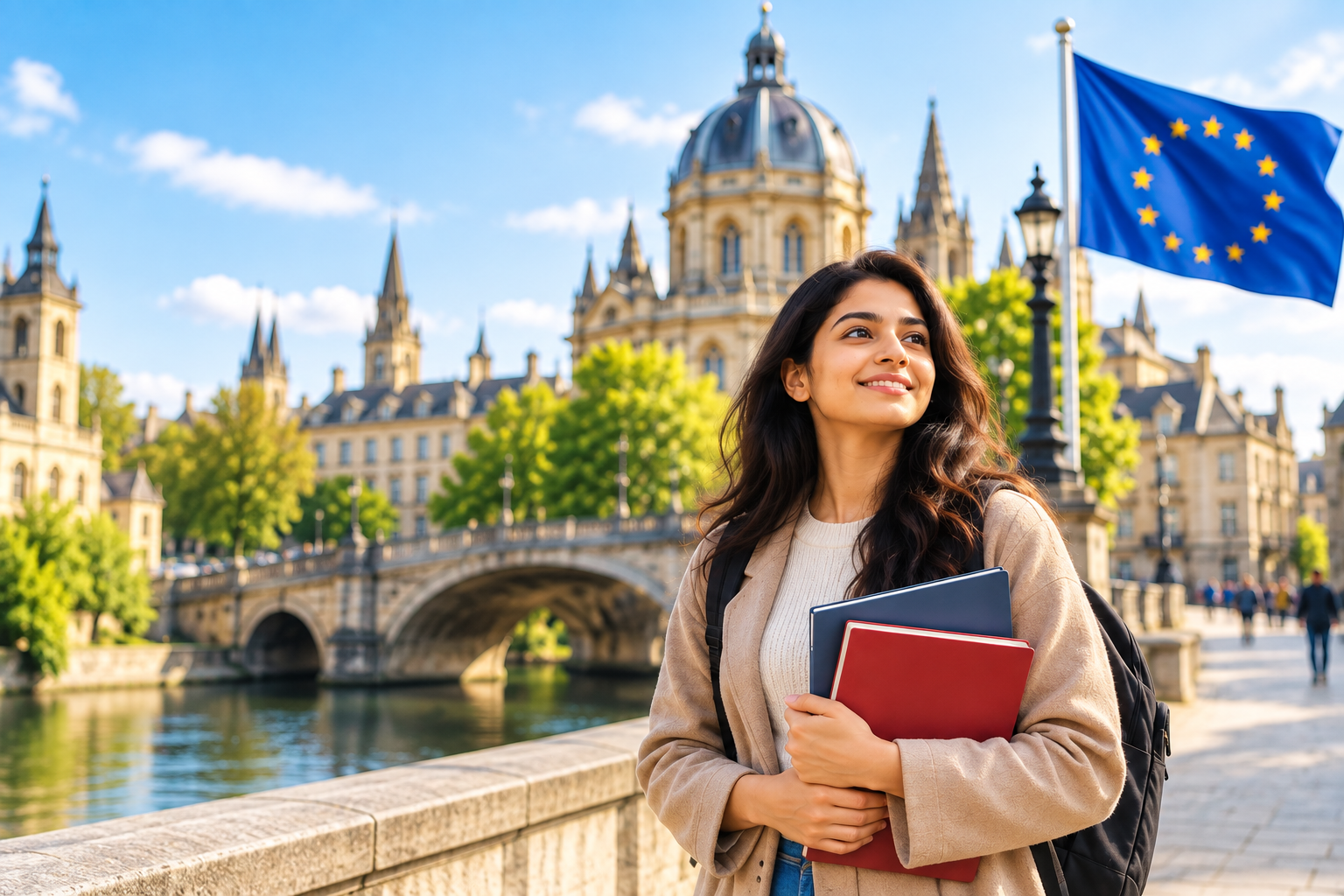 International student preparing to study in Europe